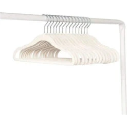3 Sprouts - 15Pk Baby Velvet Hangers, Cream -Macro Baby Store 3 sprouts 15pk baby velvet hangers cream image 5