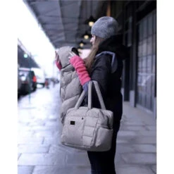 7Am - Soho Everyday Diaper Bag Duffle Heather Grey -Macro Baby Store 7am soho everyday diaper bag duffle heather grey image 5