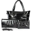 7AM Voyage - Waterproof Capri Diaper Bag With Crossbody Straps Black Polar
