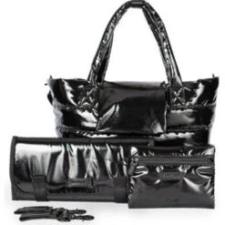 7AM Voyage - Waterproof Capri Diaper Bag With Crossbody Straps Black Polar