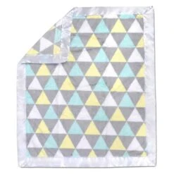 A.D. Sutton - Plush Unisex Triangle Print Blanket With Satin Trim Multi 11 A.D. Sutton - Plush Unisex Triangle Print Blanket With Satin Trim Multi -Macro Baby Store a d sutton plush unisex triangle print blanket with satin trim multi image 7