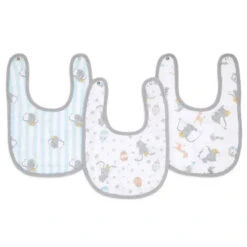 Aden + Anais - 3Pk Cotton Muslin Snap Bib, Dumbo