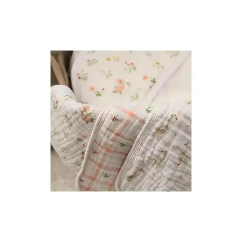 Aden + Anais - 3Pk Essentials Classic Washcloth Set, Country Floral 6 Aden + Anais - 3Pk Essentials Classic Washcloth Set, Country Floral - Image 4