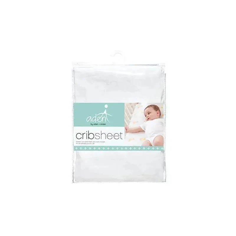 Aden + Anais - Aden Crib Sheet White 4 Aden + Anais - Aden Crib Sheet White - Image 2