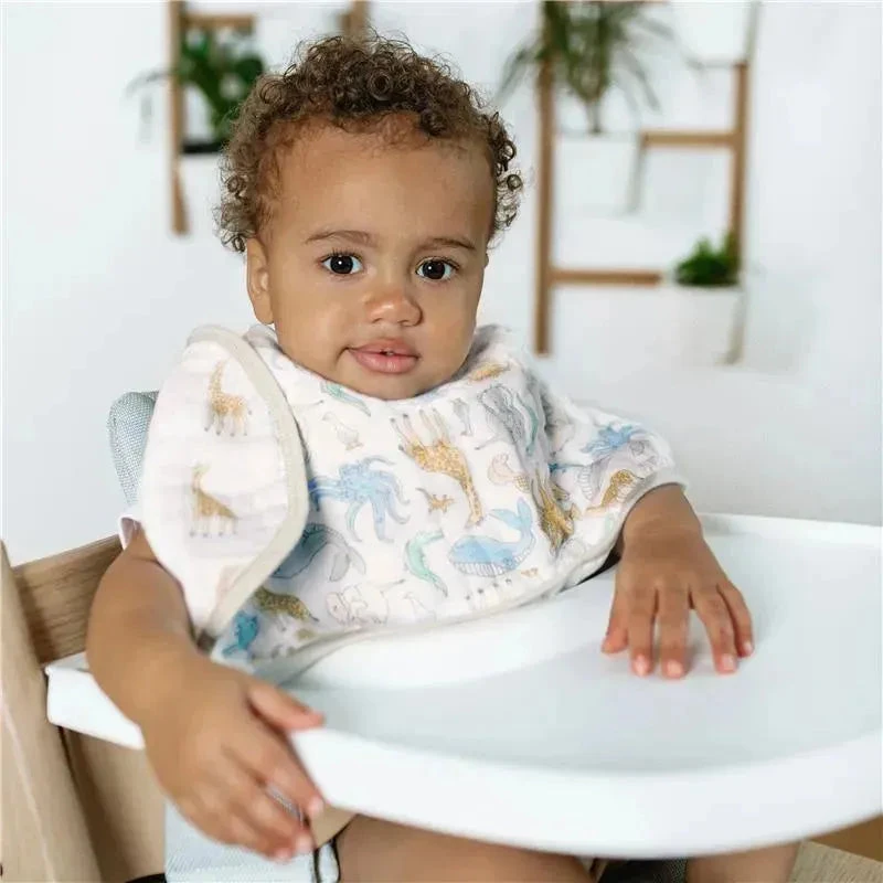 Aden + Anais - Cotton Muslin Burpy Bib, Natural History 6 Aden + Anais - Cotton Muslin Burpy Bib, Natural History - Image 4