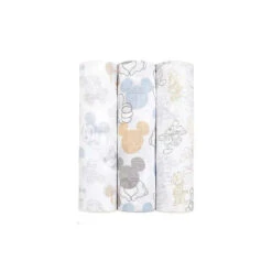Aden + Anais Disney Cotton Muslin Swaddles Mickey+Minnie 3-Pack