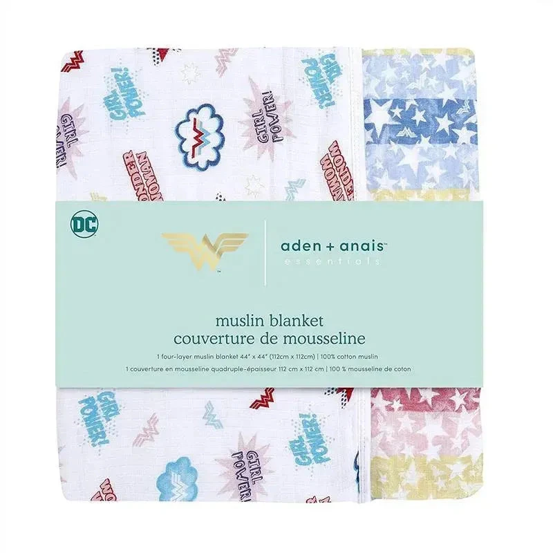 Aden + Anais Essentials Muslin Blanket Wonder Woman- Power Pop 4 Aden + Anais Essentials Muslin Blanket Wonder Woman- Power Pop - Image 2