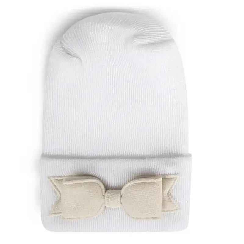 Adora Baby Gifts - Newborn Baby Hospital Hat, Cream Bow 3 Adora Baby Gifts - Newborn Baby Hospital Hat, Cream Bow