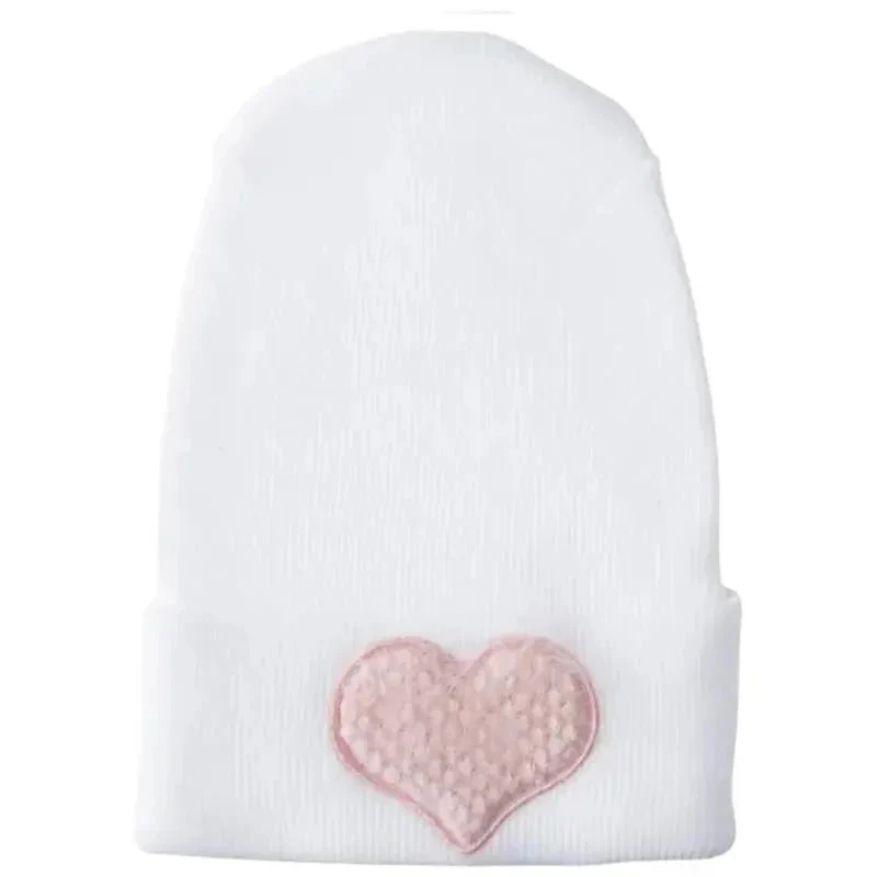 Adora Baby Gifts - Newborn Baby Hospital Hat, Fuzzy Blush Heart 3 Adora Baby Gifts - Newborn Baby Hospital Hat, Fuzzy Blush Heart