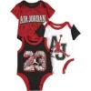 Jordan Baby - 3Pk Boys Bodysuits AJ, Red, Black And White 1 Jordan Baby - 3Pk Boys Bodysuits AJ, Red, Black And White -Macro Baby Store air jordan baby boys 3pk bodysuits aj red black and white image 1