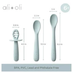 Ali + Oli - 3Pk Multi Stage Spoon Set For Baby, Blue -Macro Baby Store ali oli 3pk multi stage spoon set for baby blue image 5
