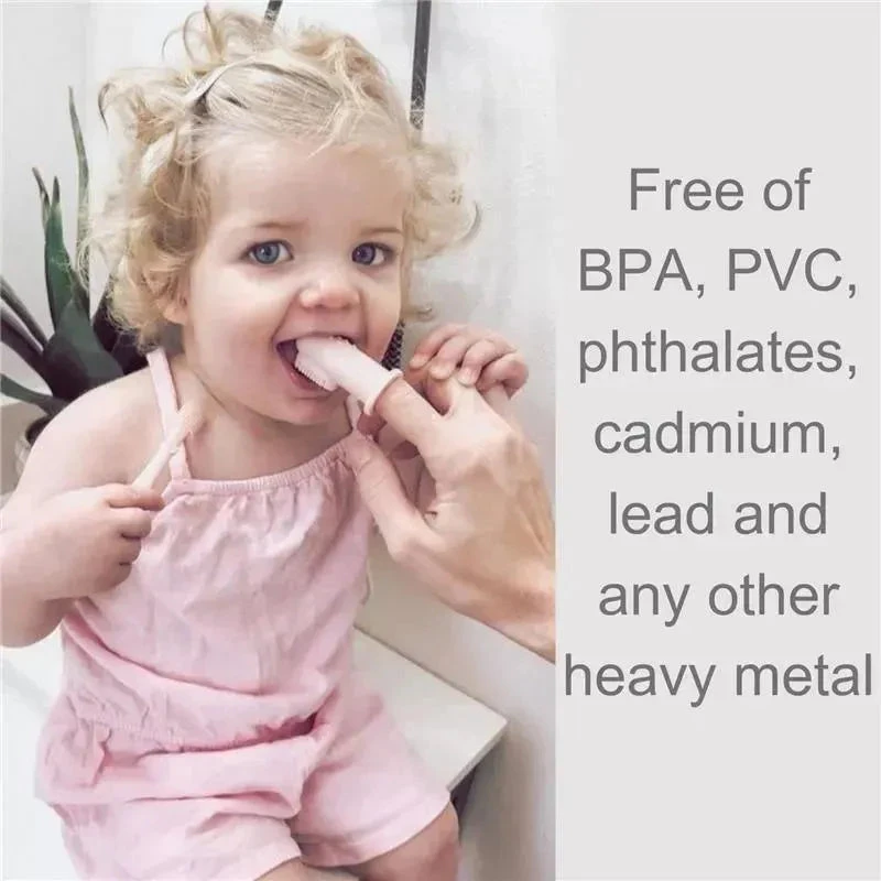 Ali + Oli - Baby Finger Toothbrush & Tongue Cleaner Oral Set, Ivory 6 Ali + Oli - Baby Finger Toothbrush & Tongue Cleaner Oral Set, Ivory - Image 4