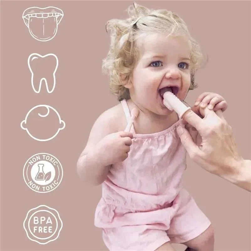 Ali + Oli - Baby Finger Toothbrush & Tongue Cleaner Oral Set, Ivory 7 Ali + Oli - Baby Finger Toothbrush & Tongue Cleaner Oral Set, Ivory - Image 5