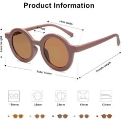 Ali+Oli - SOJOS Cute Round Polarized Sunglasses, UV400 Protection, Mauve 11 Ali+Oli - SOJOS Cute Round Polarized Sunglasses, UV400 Protection, Mauve -Macro Baby Store ali oli sojos cute round polarized sunglasses uv400 protection mauve image 4