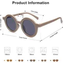 Ali+Oli - SOJOS Cute Round Polarized Sunglasses, UV400 Protection, Taupe 12 Ali+Oli - SOJOS Cute Round Polarized Sunglasses, UV400 Protection, Taupe -Macro Baby Store ali oli sojos cute round polarized sunglasses uv400 protection taupe image 5