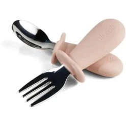 Ali+Oli - Spoon & Fork Learning Set For Toddlers, 6m+, Pink