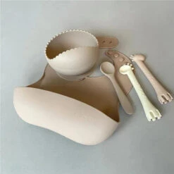 Ali + Oli Suction Bowl & Spoon (Taupe) 20 Ali + Oli Suction Bowl & Spoon (Taupe) -Macro Baby Store ali oli suction bowl spoon taupe image 17