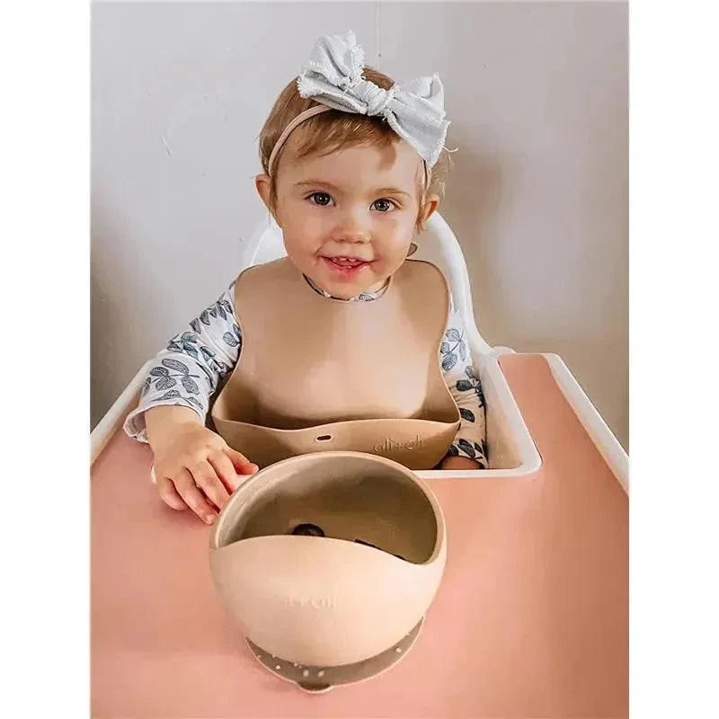 Ali + Oli Suction Bowl & Spoon (Taupe) 5 Ali + Oli Suction Bowl & Spoon (Taupe) - Image 3