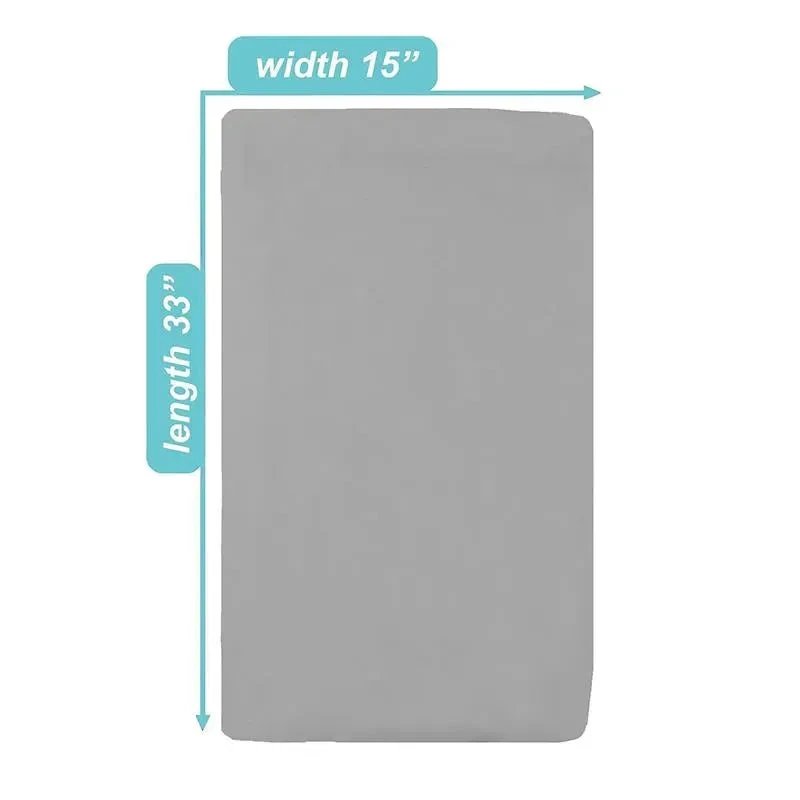 American Baby - 15 X 33 Fitted Bassinet Sheet 100% Natural Cotton Jersey Knit, Grey 7 American Baby - 15 X 33 Fitted Bassinet Sheet 100% Natural Cotton Jersey Knit, Grey - Image 5