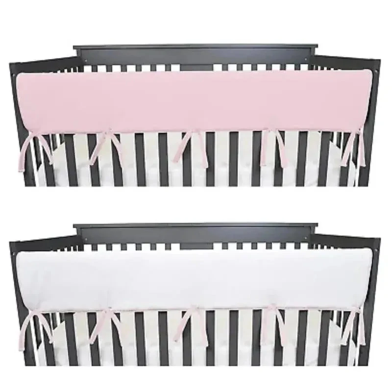 American Baby - Long Crib Rail Cover, Pink/White 3 American Baby - Long Crib Rail Cover, Pink/White