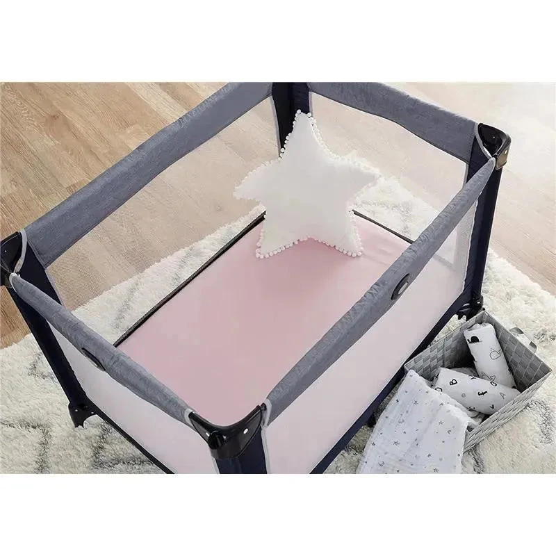 American Baby - Natural Organic Cotton Value Jersey Knit Fitted, Pink 4 American Baby - Natural Organic Cotton Value Jersey Knit Fitted, Pink - Image 2