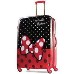 Samsonite - American Tourister Disney Hardside Luggage With Spinner Wheels, Black, Red, White, Minnie Mouse, 21-Inch