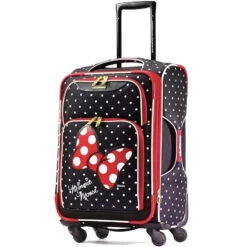 American Tourister - Disney Minnie Mouse Red Bow Spinner Soft Side Suitcase, 21