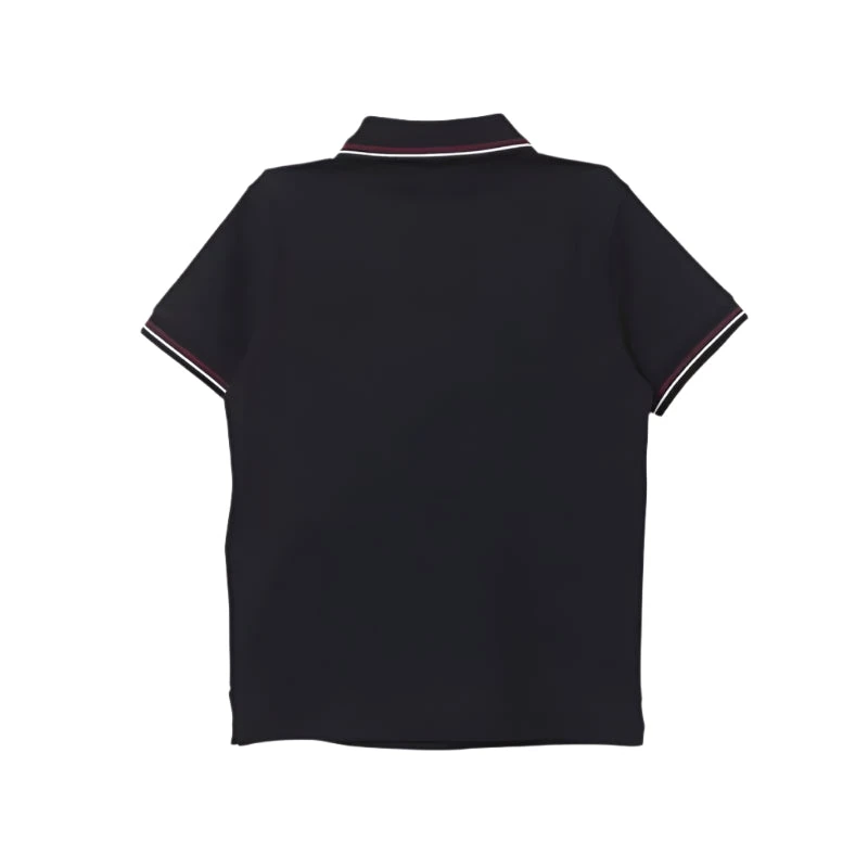 Armani - Baby Boy Essential Shorts Sleeve Polo, Blue 4 Armani - Baby Boy Essential Shorts Sleeve Polo, Blue - Image 2