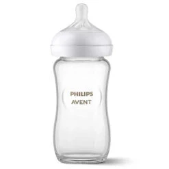PHILIPS AVENT Avent - 1Pk Glass Natural Baby Bottle With Natural Response Nipple, 8Oz