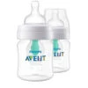 PHILIPS AVENT Avent - 2Pk Anti-Colic Baby Bottle With Airfree Vent, 4Oz, Clear 1 PHILIPS AVENT Avent - 2Pk Anti-Colic Baby Bottle With Airfree Vent, 4Oz, Clear -Macro Baby Store avent 2pk anti colic baby bottle with airfree vent 4oz clear image 1