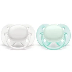 PHILIPS AVENT Avent - 2Pk Ultra Soft Pacifier Arctic White & Green, 0/6M