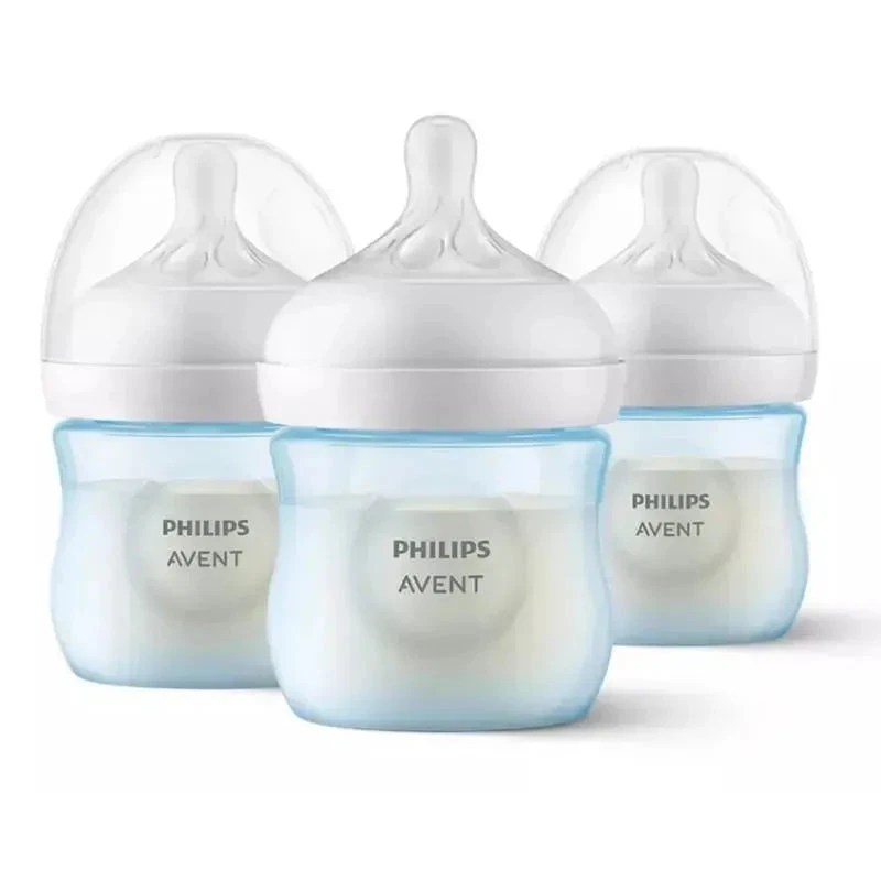 PHILIPS AVENT Avent - 3Pk Natural Baby Bottle With Natural Response Nipple, Blue, 4Oz 3 PHILIPS AVENT Avent - 3Pk Natural Baby Bottle With Natural Response Nipple, Blue, 4Oz