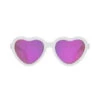 Babiators - The Sweetheart Wicked White Heart Shaped W/ Polarized Pink Lens Mirror Baby Sunglasses - Ages 3-5