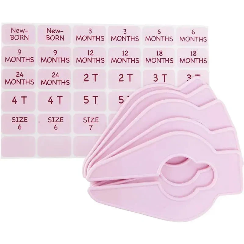 Baby Buddy - 5Pk Size-It Closet Organizers, Pink 3 Baby Buddy - 5Pk Size-It Closet Organizers, Pink
