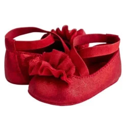 Baby Deer - Red Shimmer Pu One-Strap Skimmer W/Shimmer Chiffon Flower Orn 7 Baby Deer - Red Shimmer Pu One-Strap Skimmer W/Shimmer Chiffon Flower Orn -Macro Baby Store baby deer red shimmer pu one strap skimmer w shimmer chiffon flower orn image 3