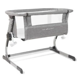 Baby Delight - Beside Me Dreamer Bassinet, 6-Position Height Adjustment, Charcoal Tweed