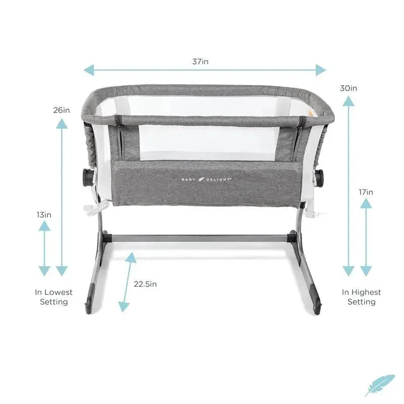 Baby Delight - Beside Me Dreamer Bassinet, 6-Position Height Adjustment, Charcoal Tweed 8 Baby Delight - Beside Me Dreamer Bassinet, 6-Position Height Adjustment, Charcoal Tweed - Image 6