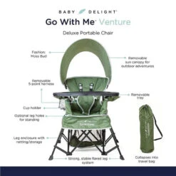 Baby Delight - Go With Me Venture Deluxe Portable Chair, Moss Bud -Macro Baby Store baby delight go with me venture deluxe portable chair moss bud image 9
