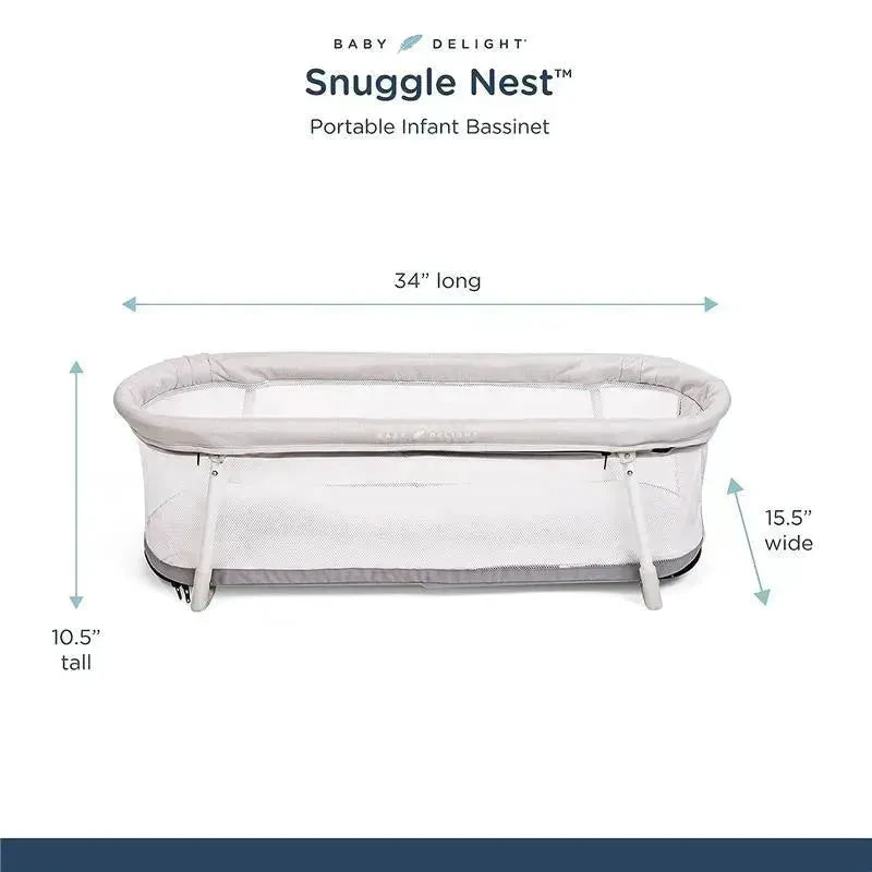 Baby Delight - The Snuggle Nest Portable Bassinet, Driftwood Grey 4 Baby Delight - The Snuggle Nest Portable Bassinet, Driftwood Grey - Image 2