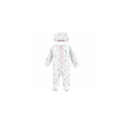 Baby Vision - 2Pc Baby Girl Sleep N Play And Cap Set, Preemie, Feathers