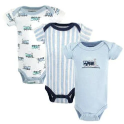 Baby Vision - 3Pc Baby Boy Cotton Bodysuit, Preemie, Train