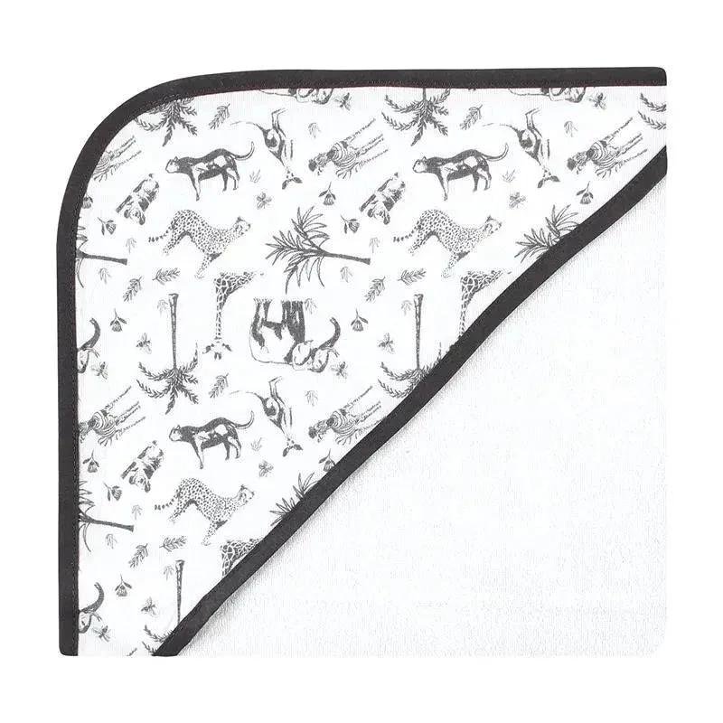 Baby Vision - 3Pk Hudson Baby Cotton Rich Hooded Towels, Vintage Safari 6 Baby Vision - 3Pk Hudson Baby Cotton Rich Hooded Towels, Vintage Safari - Image 4