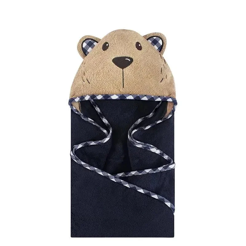 Baby Vision Animal Hooded Towel, Plaid Bear 3 Baby Vision Animal Hooded Towel, Plaid Bear