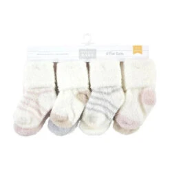Baby Vision - Chenille Socks 8Pk, Pink Neutral Stripe - Medium -Macro Baby Store baby vision chenille socks 8pk pink neutral stripe medium image 3