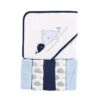 Baby Vision Hooded Towel And 5 Washcloths, Whale
