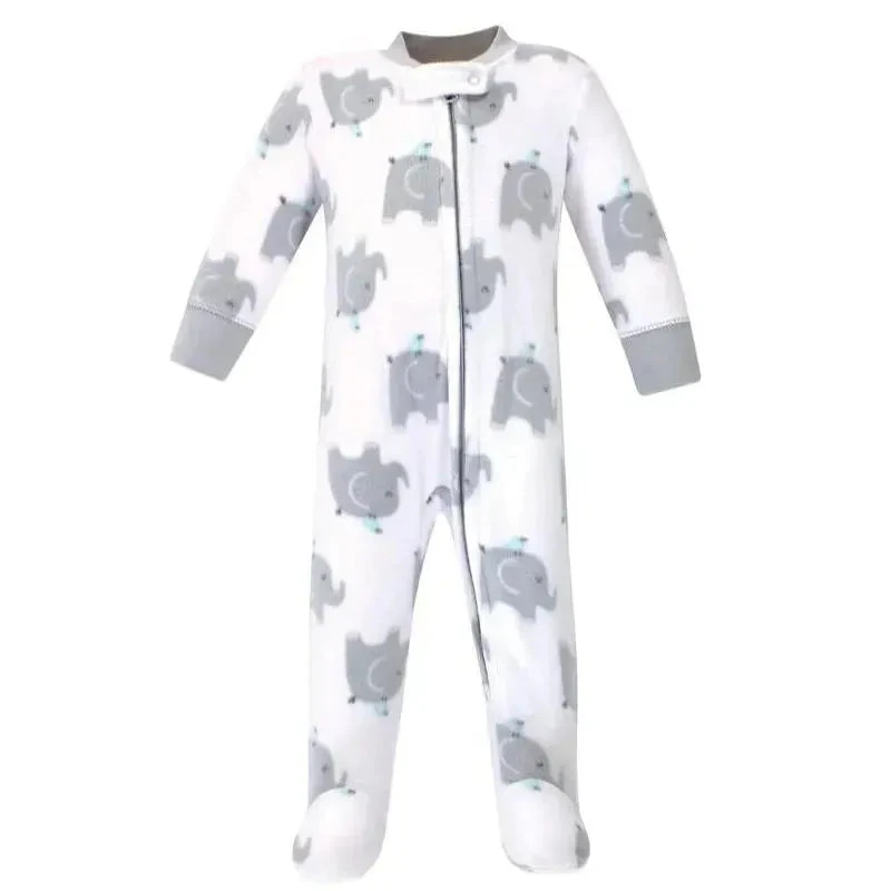 Baby Vision - Hudson Baby Unisex 2Pk Fleece Zipper Sleep & Play, Elephants 4 Baby Vision - Hudson Baby Unisex 2Pk Fleece Zipper Sleep & Play, Elephants - Image 2