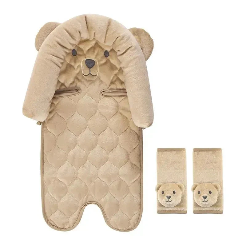 Baby Vision - Hudson Baby Unisex Baby Car Seat Insert And Strap Covers, Tan Bear 3 Baby Vision - Hudson Baby Unisex Baby Car Seat Insert And Strap Covers, Tan Bear