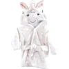 Baby Vision - Hudson Baby Unisex Baby Plush Animal Face Bathrobe, White Unicorn