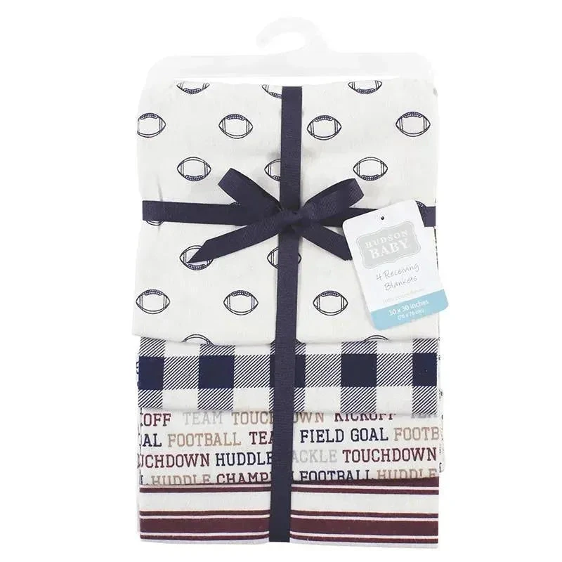 Baby Vision Luvable Friends 4Pk Flannel Receiving Blanket 30X30 In Football 3 Baby Vision Luvable Friends 4Pk Flannel Receiving Blanket 30X30 In Football