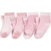 Baby Vision - Luvable Friends Baby Socks Set, 6-12M, Light Pink White, 4Pk -Macro Baby Store baby vision luvable friends baby socks set 6 12m light pink white 4pk image 1
